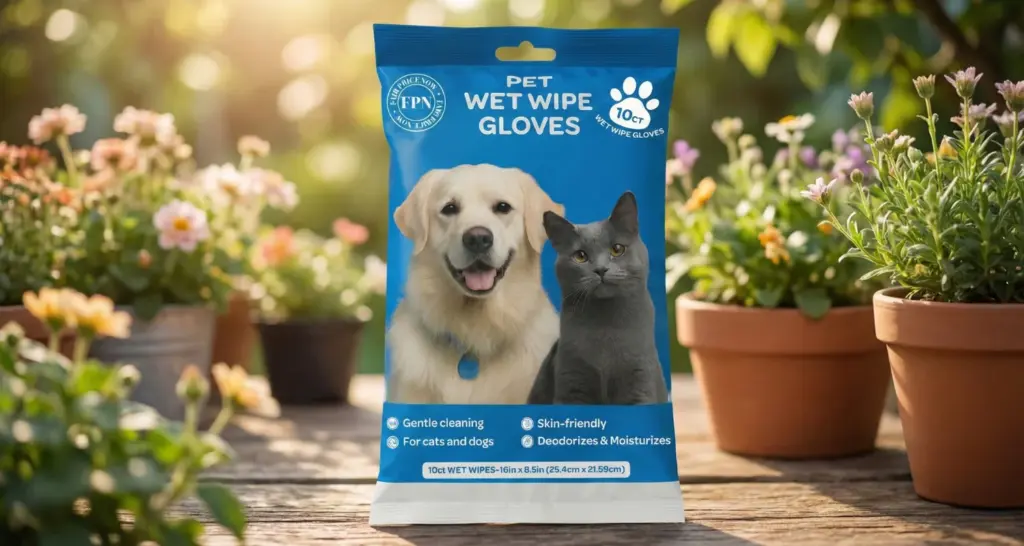 Pet Wipe Gloves for Dogs and Cats – 10 Count 