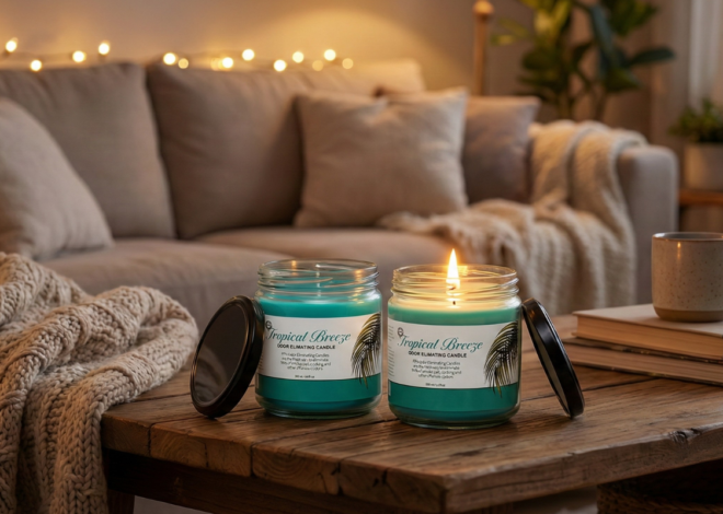 Tropical Breeze Scented Candle – Bring Paradise Into Every Room